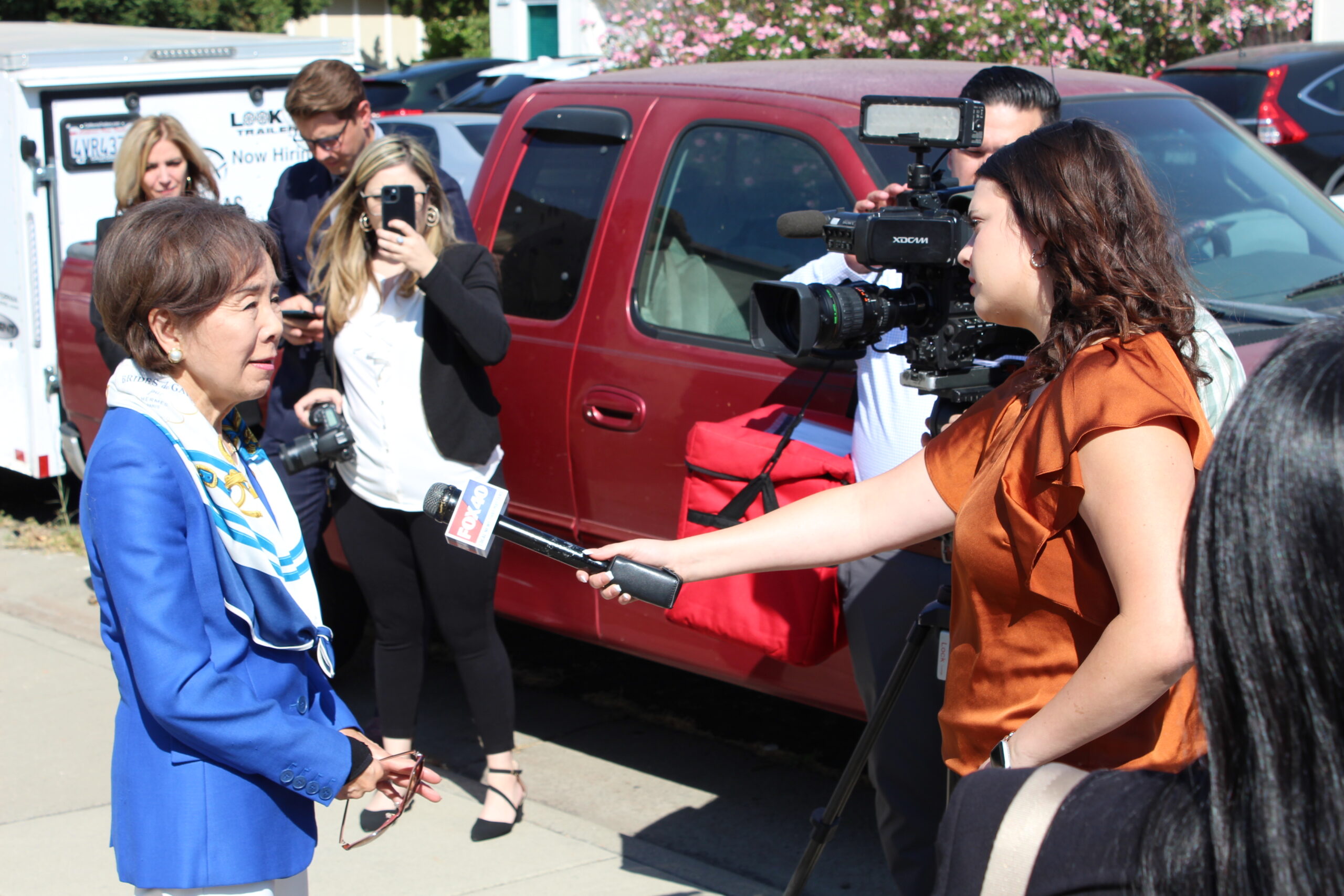 New Reporter interviewing